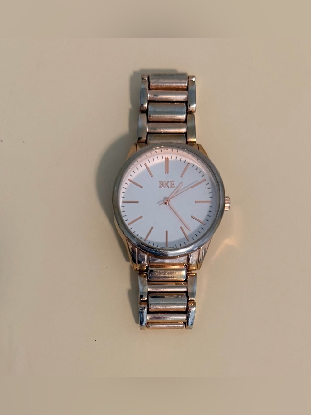 BKE Women's Rose Gold-Tone Link Bracelet Watch - Picture 2 of 5